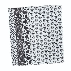 Cow Print Faux Leather Craft Bundle - 4 Sheets - Appr. 8x13 inches each